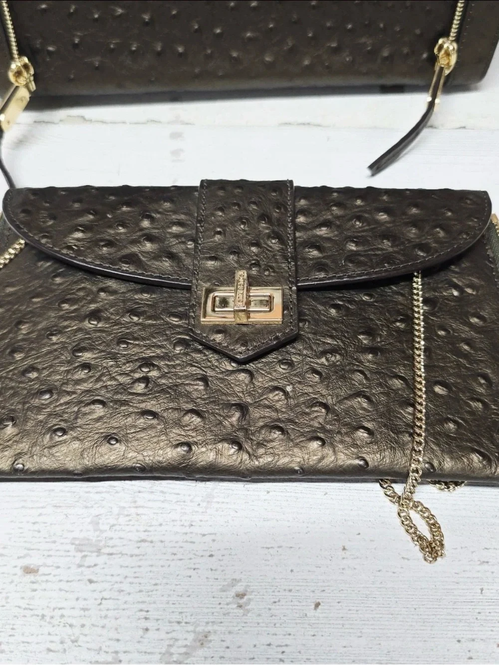 Henri Bendel ostrich Rivington Convertible Tote - Picture 4 of 12